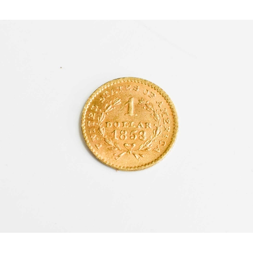 67 - A USA gold dollar dated 1853.