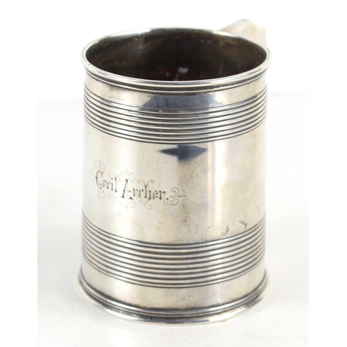 313 - A silver Christening tankard, engraved Ceril Arrher, London 1863, 6.06toz.