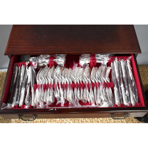 328 - A canteen of Arthur Price silver plated cutlery, for twenty place settings, in three drawers on stan... 