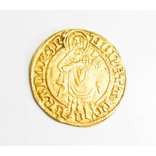 354 - A late 15th century gold Ducat from Norglingen, Germany, circa 1492, dating from the reign of Friedr... 