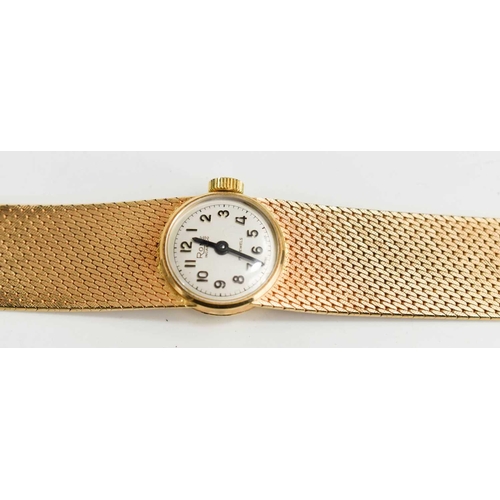 371 - A lady's vintage Rone Incabloc 9ct gold cocktail watch, the signed dial with Arabic numerals, with i... 