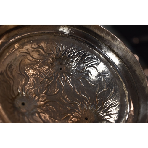 109 - An early 20th century Chinese silver trophy by Luen Wo, Shanghai, with chased and repousse hunting s... 