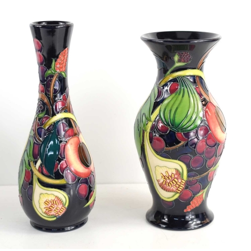 177 - Two Moorcroft Pottery vases in the Queen's Choice pattern, comprising a baluster vase and a bottle v... 