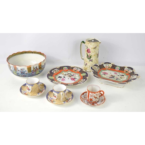 241 - A group of ceramics to include Ironstone China plate and dish in the oriental style together with a ... 