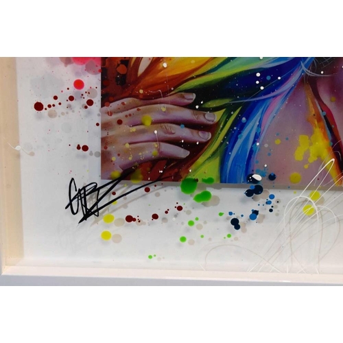 40 - Emma Grzonkowski (British Contemporary) Rainbow Tears, limited edition print on glass, 2/28, with ce... 