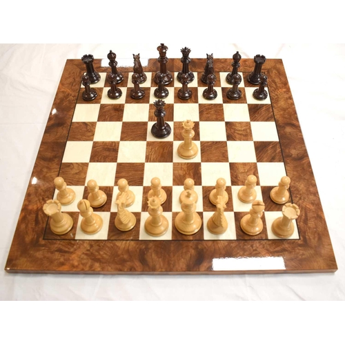 103 - A Classic Staunton ebony and dark walnut Bath series grand chess set, handmade by Italfama of Italy,... 