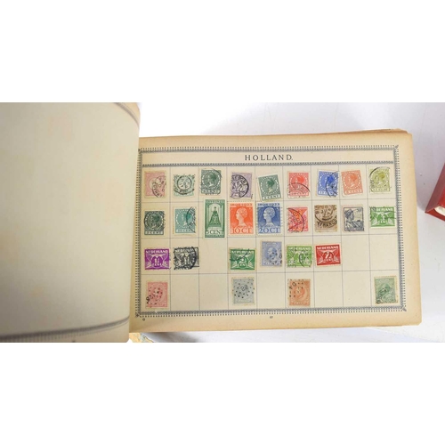 127 - A collection of stamps, a number pre WWII, contained in a vintage album, together with two further a... 