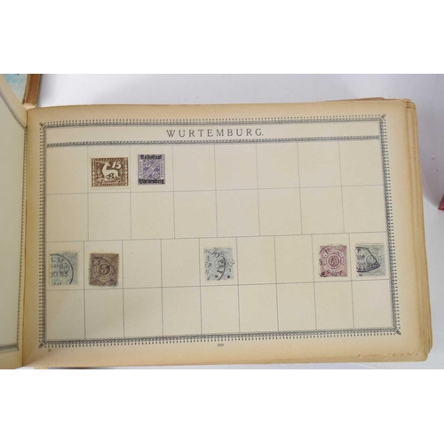 127 - A collection of stamps, a number pre WWII, contained in a vintage album, together with two further a... 