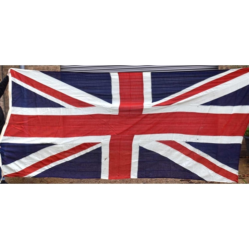 195 - A large Naval Union Jack flag, 2:1 scale, early 20th century, 380cm by 196cm.