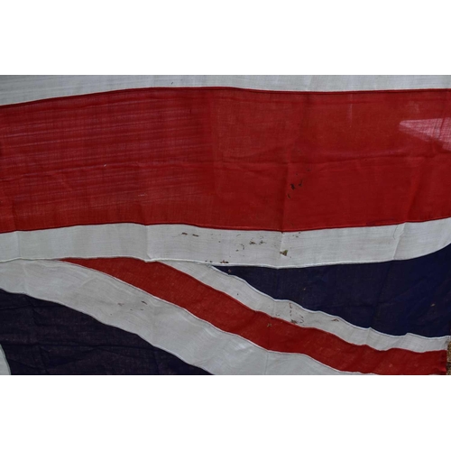 195 - A large Naval Union Jack flag, 2:1 scale, early 20th century, 380cm by 196cm.