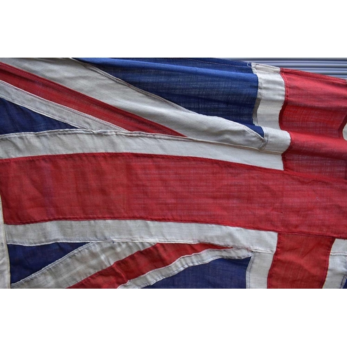 195 - A large Naval Union Jack flag, 2:1 scale, early 20th century, 380cm by 196cm.