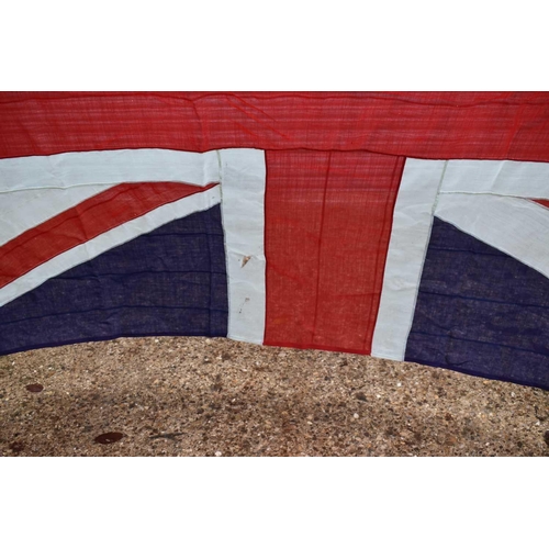 195 - A large Naval Union Jack flag, 2:1 scale, early 20th century, 380cm by 196cm.