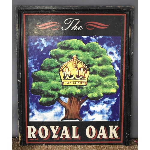 96 - A large double sided wooden pub sign 