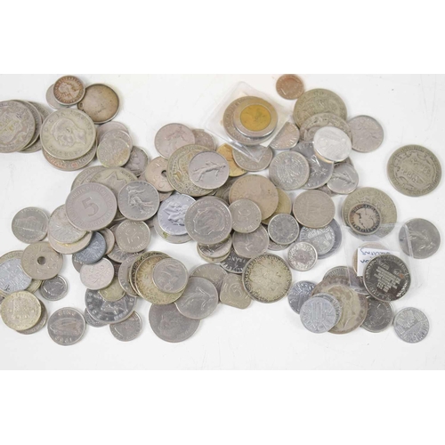 225 - A large collection of early 20th and later copper pennies together with some tokens and some silver ... 