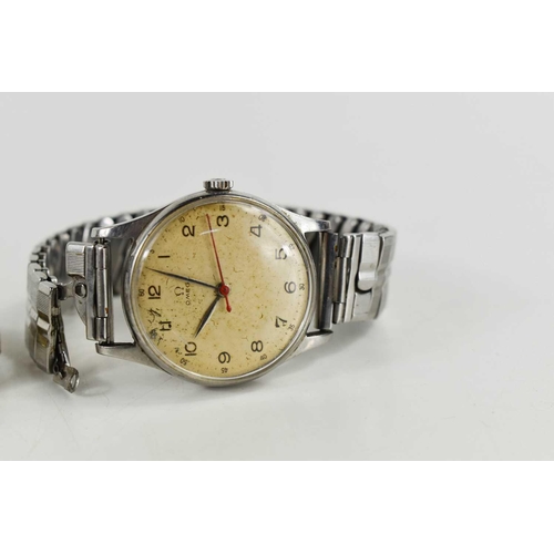 262 - A gold cased ladies wristwatch, unmarked but testing as at least 9ct gold, together with a vintage O... 