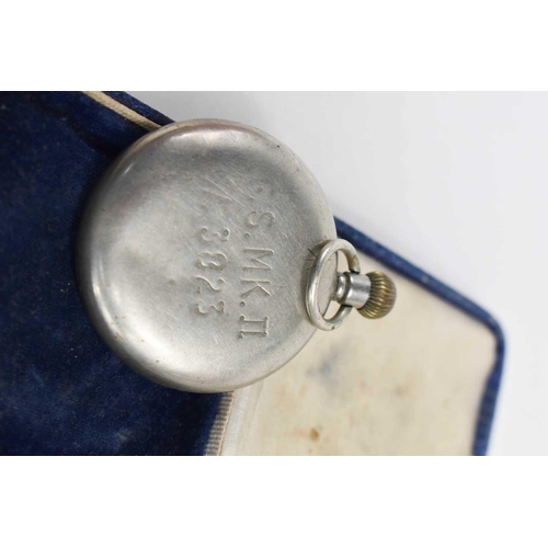 263 - A Carley & Clemence Ltd A3823 military pocket watch, stamped to the back G.S. M.K A3823.