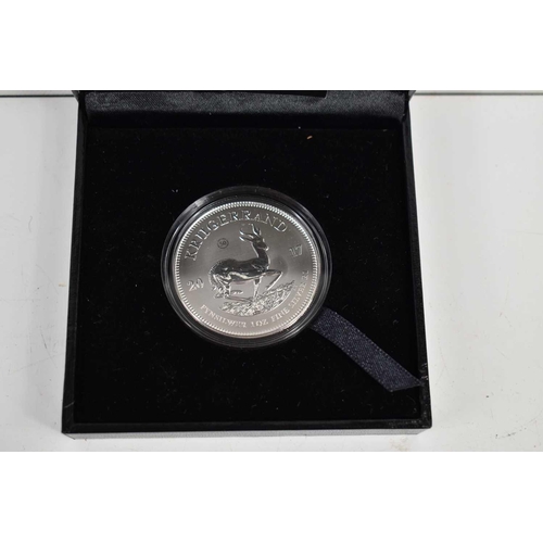 319 - A 2017 1oz South African Krugerrand, 50th Anniversary Edition boxed with certificate.