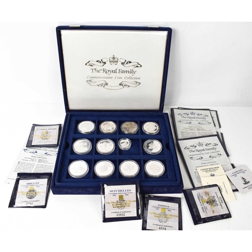 325 - The Westminster Collection, The Royal Family Commemorative Coin Collection, a group of twelve silver... 