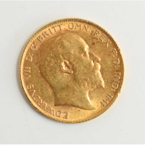 333 - A Edward VII gold half sovereign, dated 1909.