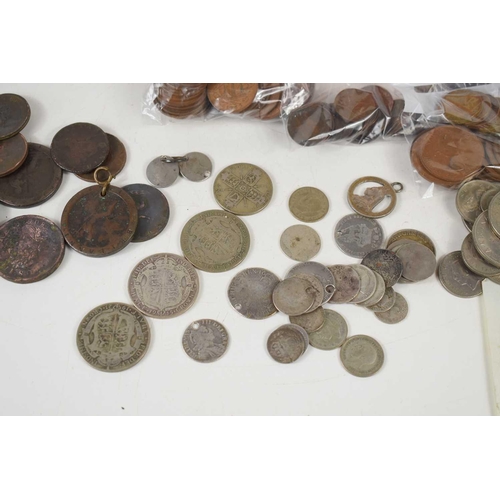 106 - A large group of British Coins, Victorian and later, including some pre 1920 silver approximately 1.... 