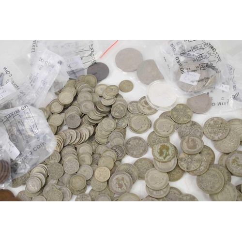 146 - A large quantity of mostly 20th century coins including a substantial number of post 1920, pre 1947 ... 