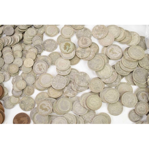 146 - A large quantity of mostly 20th century coins including a substantial number of post 1920, pre 1947 ... 