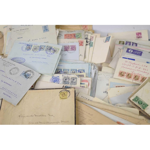 150 - A large collection of stamped envelopes, Victorian and later, together with a small quantity of loos... 