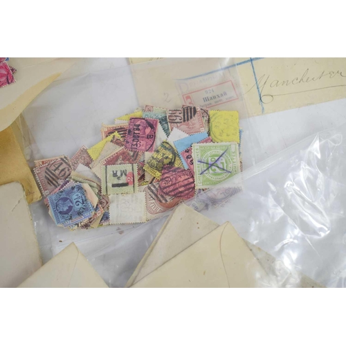 156 - A group of Victorian and later stamps and envelopes to include Victorian stamps of the British Colon... 