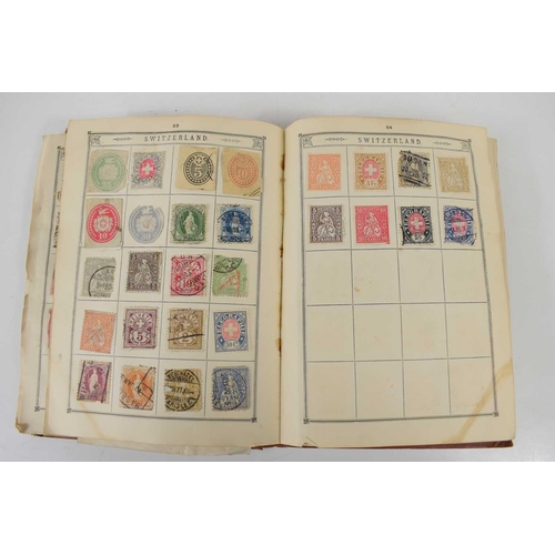 157 - A Victorian stamp album containing British and Worldwide stamps to include George Washington, Andrew... 