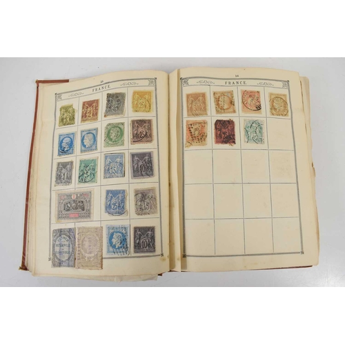 157 - A Victorian stamp album containing British and Worldwide stamps to include George Washington, Andrew... 