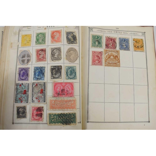 157 - A Victorian stamp album containing British and Worldwide stamps to include George Washington, Andrew... 