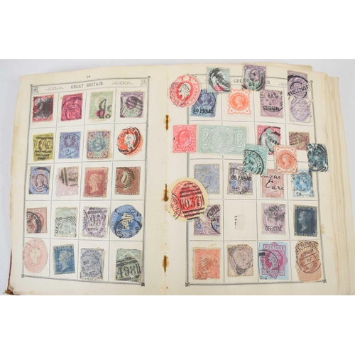 157 - A Victorian stamp album containing British and Worldwide stamps to include George Washington, Andrew... 