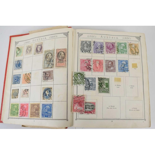 158 - A stamp album containing British and Worldwide Victorian and later stamps, to include Penny Reds, on... 