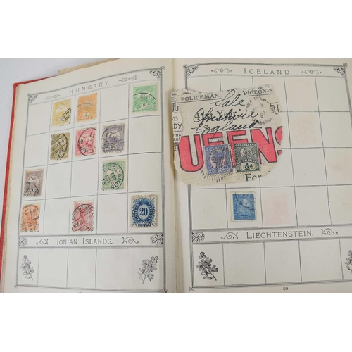 158 - A stamp album containing British and Worldwide Victorian and later stamps, to include Penny Reds, on... 