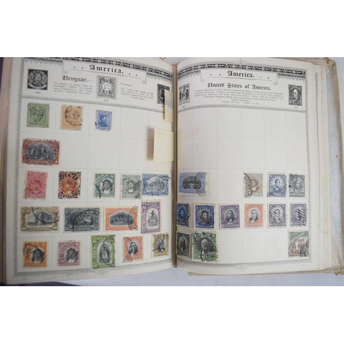 159 - Three stamp albums of British and worldwide stamps to include Victorian stamps of the British Empire... 