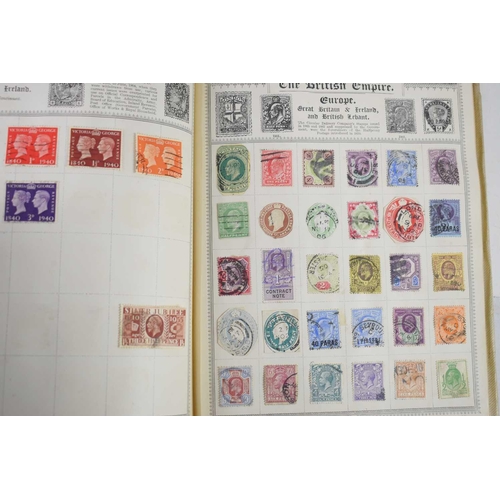 159 - Three stamp albums of British and worldwide stamps to include Victorian stamps of the British Empire... 