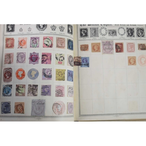 159 - Three stamp albums of British and worldwide stamps to include Victorian stamps of the British Empire... 