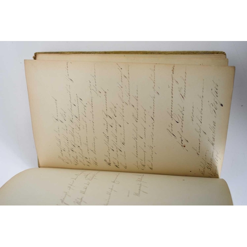 359 - A 19th century German autograph book, with numerous handwritten entries including entries, including... 