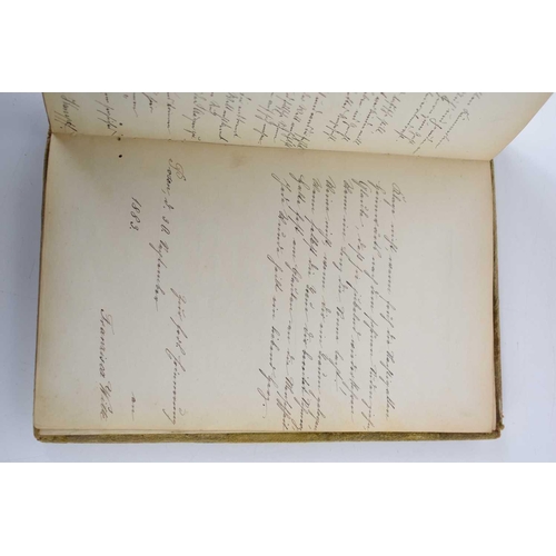 359 - A 19th century German autograph book, with numerous handwritten entries including entries, including... 