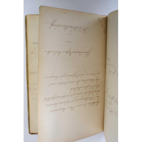 359 - A 19th century German autograph book, with numerous handwritten entries including entries, including... 