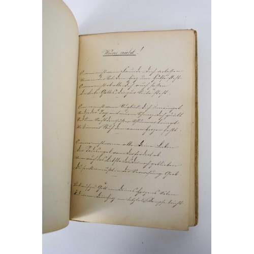 359 - A 19th century German autograph book, with numerous handwritten entries including entries, including... 