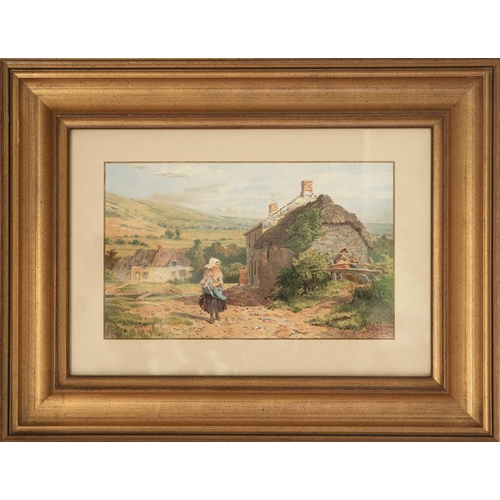 388 - John Henry Mole R.I. (British, 1814-1886): a pair of framed 19th Century prints, of children by the ... 