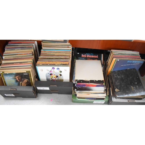 453 - A large collection of Vinyl LPs to include Beatles White Album, Queen, Billy Joel, The Shadows, Meat... 