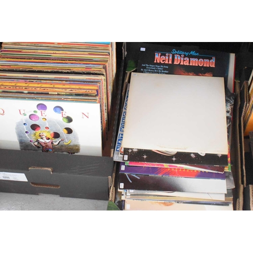 453 - A large collection of Vinyl LPs to include Beatles White Album, Queen, Billy Joel, The Shadows, Meat... 