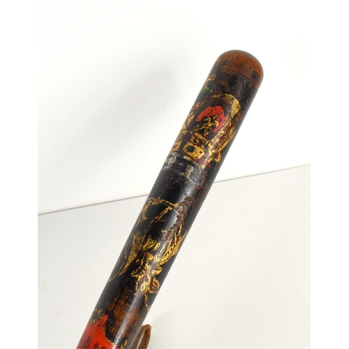 69 - A Victorian truncheon, painted with a Crown above a VR cypher, and inscribed 'NORTHAMPTON / SHIRE / ... 