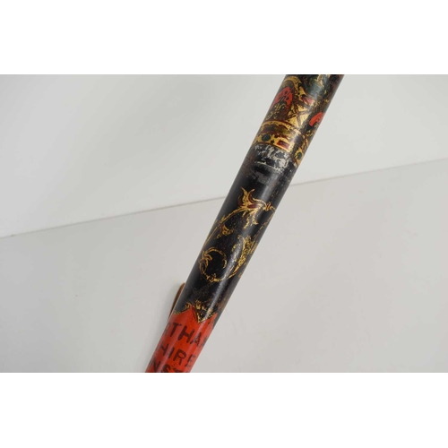 69 - A Victorian truncheon, painted with a Crown above a VR cypher, and inscribed 'NORTHAMPTON / SHIRE / ... 