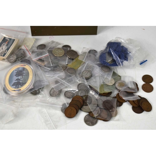 87 - A collection of coins, some Victorian, mostly 20th century including silver and part silver coinage,... 