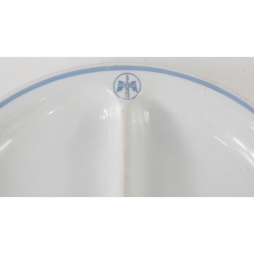 74a - A WWII era German Hutschenreuther Selb porcelain mess hall dish with Argus Motoren logo on the front... 