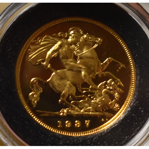 141 - The King George VI Proof Quality Gold Half Sovereign of 1937 proof, The Only Year of Issue, with cer... 