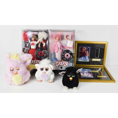 402 - Barbie Collection, Grease 30 Years: Sandy and Frenchy figures both in original boxes with records an... 